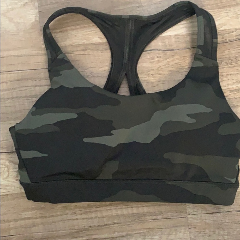 Athleta camo sports bra.